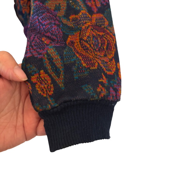 Vintage Kathleen Usherwood for Periphery Floral Knit Button Front Sweater Coat - Picture 15 of 16